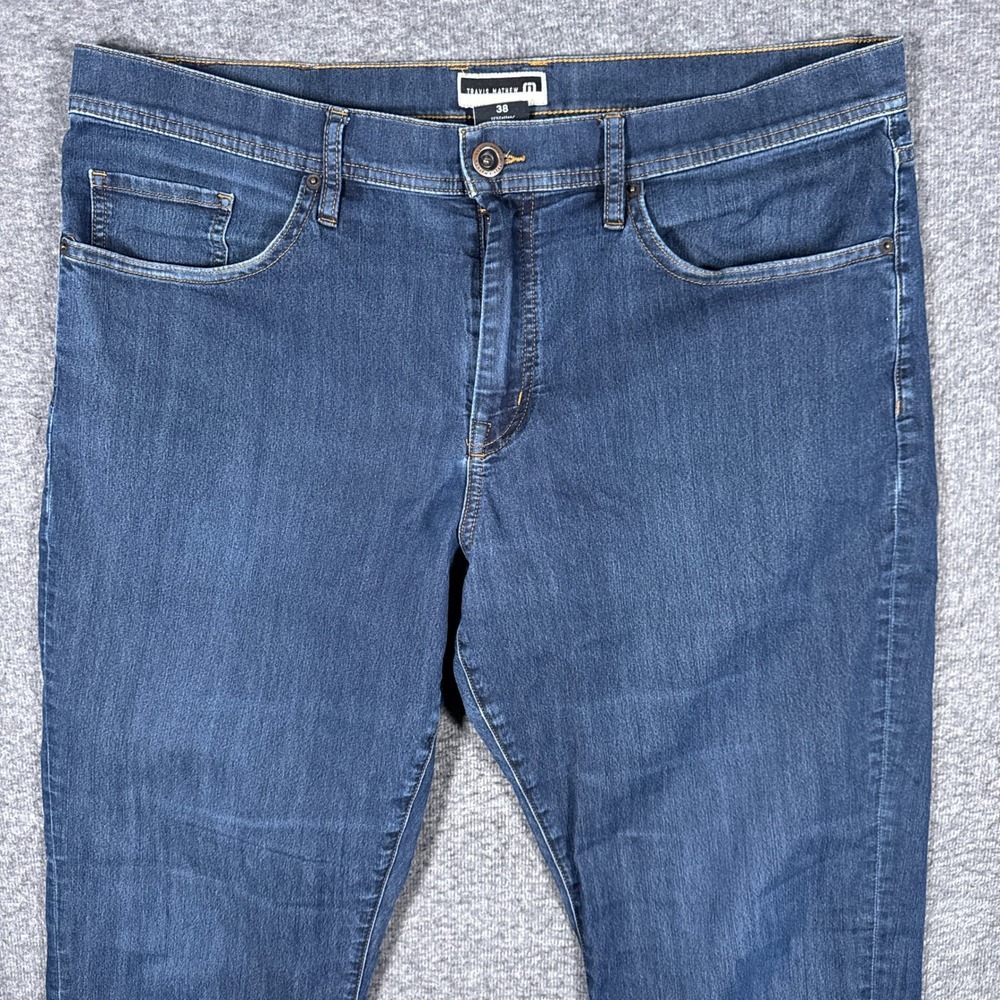 Travis Mathew Legacy Featherweight Jeans Mens 38x33 Blue Stretch Denim Pants